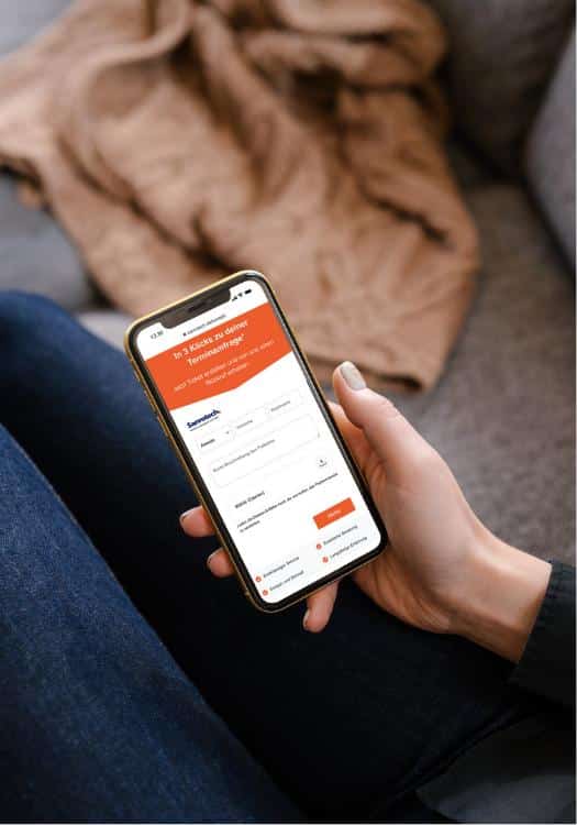 Sanrotech Mockup Kontaktpage Handy